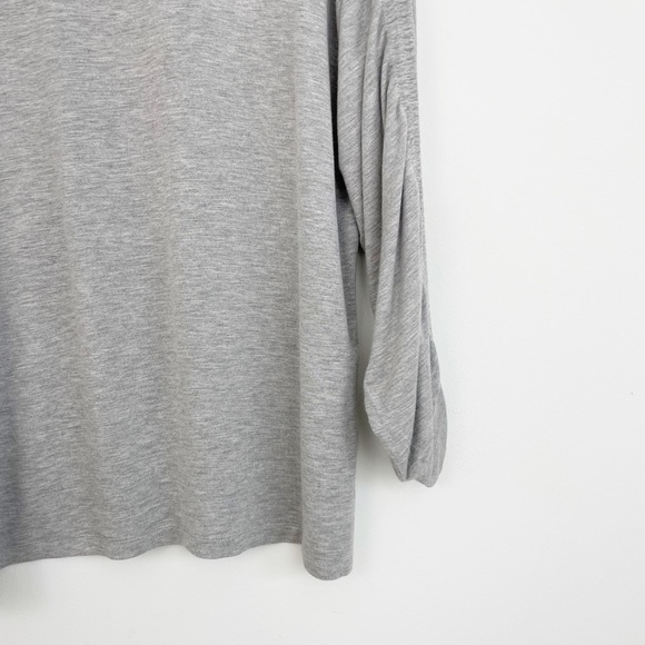 Jane & Delancey Boho Lagenlook Gray Rouged Sleeves Pullover Sweater Size X-Large - Picture 6 of 15